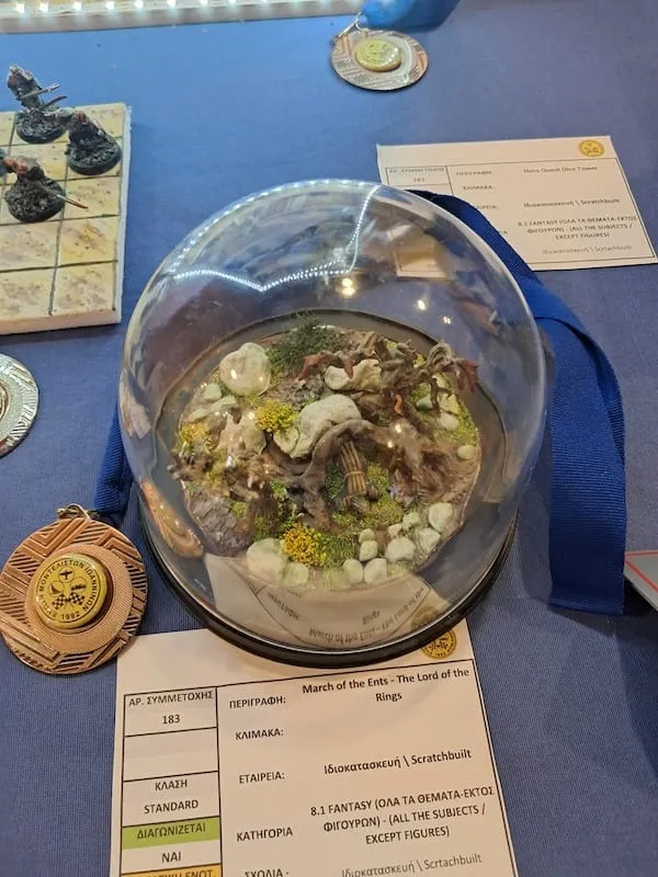 Exhibit with medal