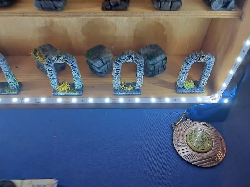 Exhibit with medal