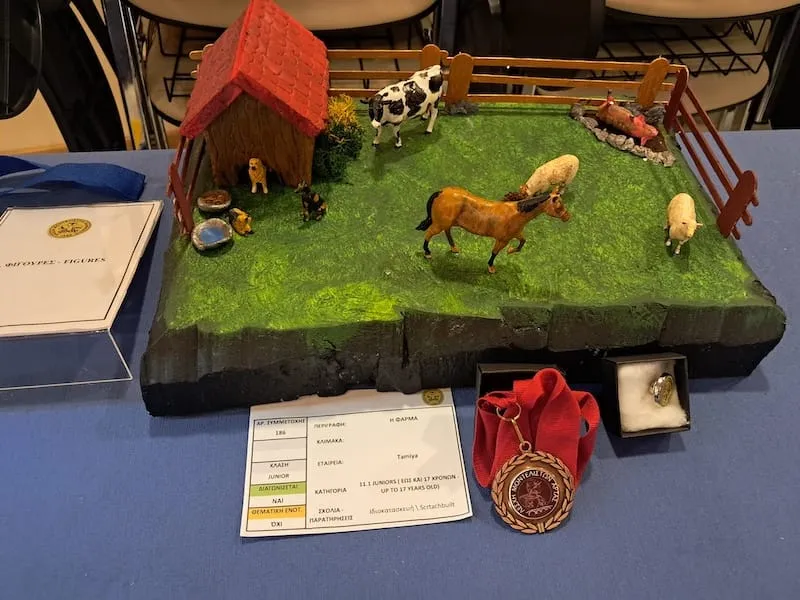 Exhibit with medal